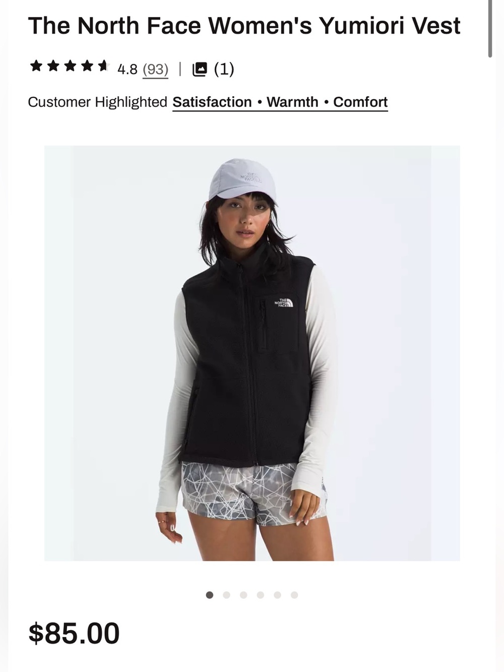 The North Face, Yumiori Vest, size medium